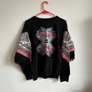 Hazelwood Southwest Fashion Vintage Fringe Shirt (Medium)